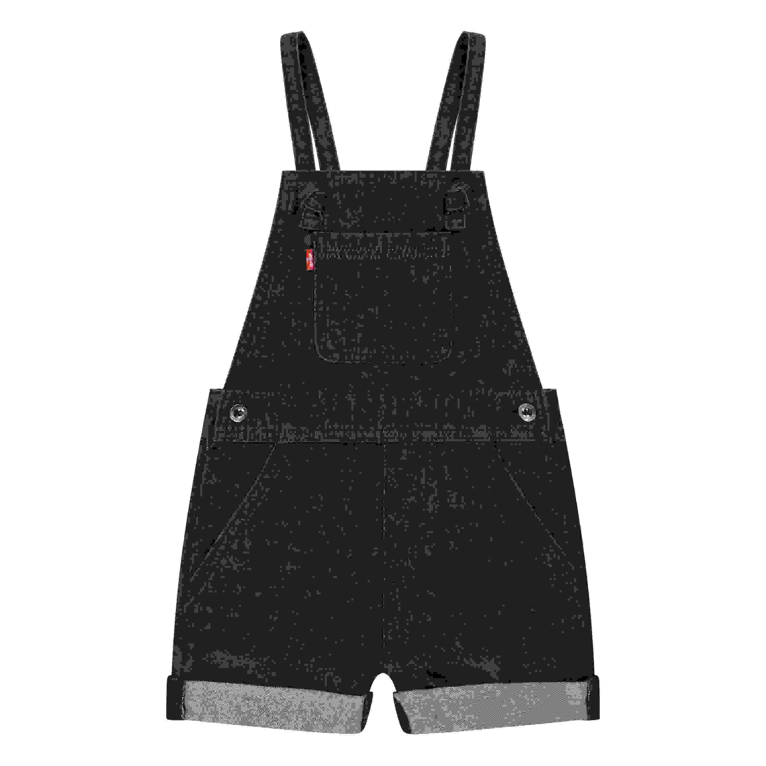 Levi's Knot Strap Little Girls' Black Wash Denim Shortalls
